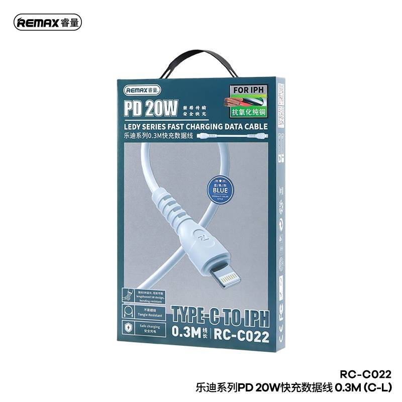 CABLE DE DATOS DE CARGA RÁPIDA SERIE LEDY PD20W, REMAX.