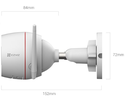 CAMARA INTELIGENTE RESOLUCION 2K, RESISTENTE IP67, DETECCION DE PERSONAS CON TECNOLOGIA IA, DETENCION DE MOVIMIENTO Y VISION NOCTURNA A COLOR 30M, H.265, SOPORTA TARJETAS MISCRO SD 512GB, EZVIZ.