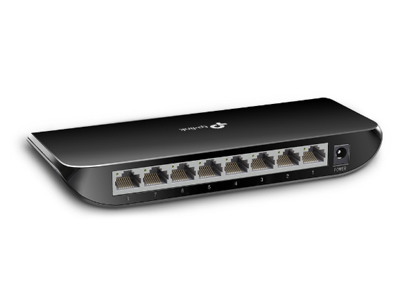 SWITCH PARA SOBREMESA CON 8 PUERTOS GIGABIT TP-LINK.