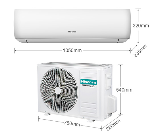 AIRE AC SPLIT INVERTER | 12000 BTU, 17 SEER, HISENSE.