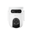 CÁMARA EXTERIOR PTZ, 5MP C/U (3K), LENTE DUAL, WIFI LENTE 2.8+6MM, LENTE PANORÁMICO Y GIRO DE 360°,H.265, ADMITE TARJETA MICROSD HASTA 512 GB.