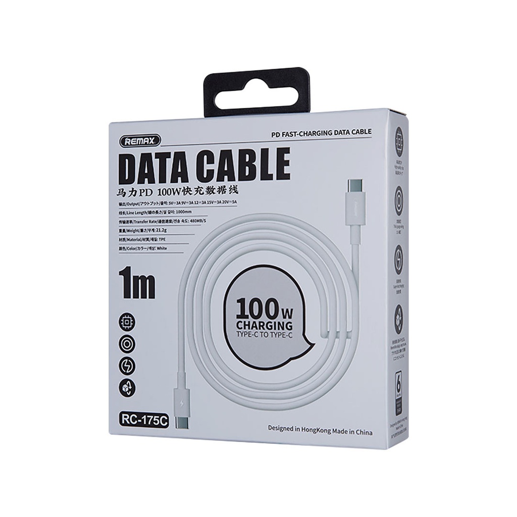 CABLE DE DATOS DE CARGA RÁPIDA, SERIE MARLIK 100W PD, REMAX.