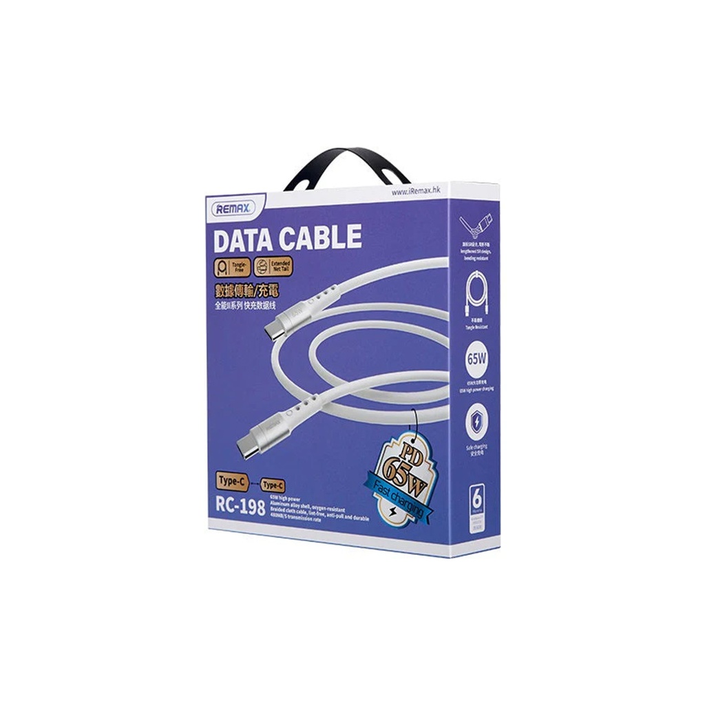 CABLE DE DATOS CARGA RÁPIDA SERIE II PD 20W, TIPO C , REMAX.