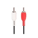 CABLE 2RCA/2RCA 16 PIES TRANSPARENT