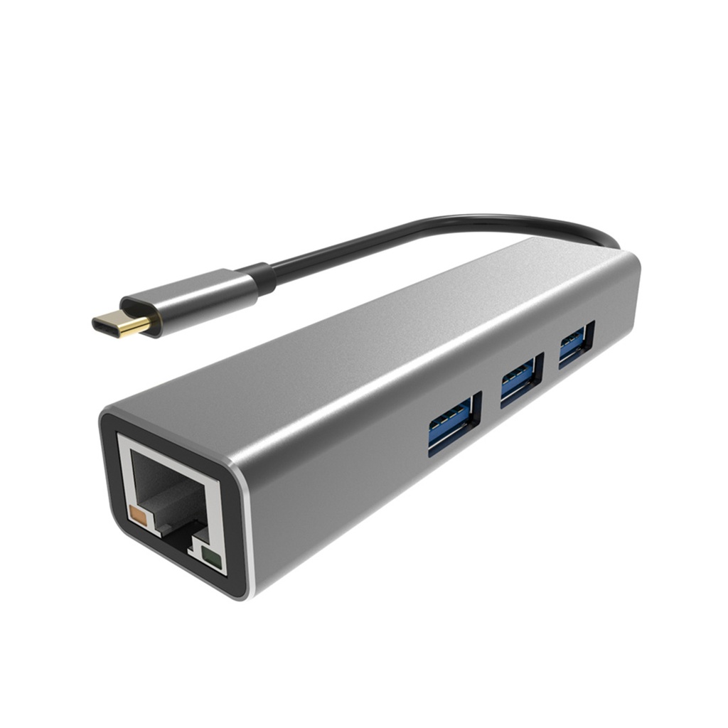 HUB USB TIPO C A USB/RJ45 VCOM