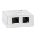 RJ45 SURFACE MOUNT 2PORT VCOM