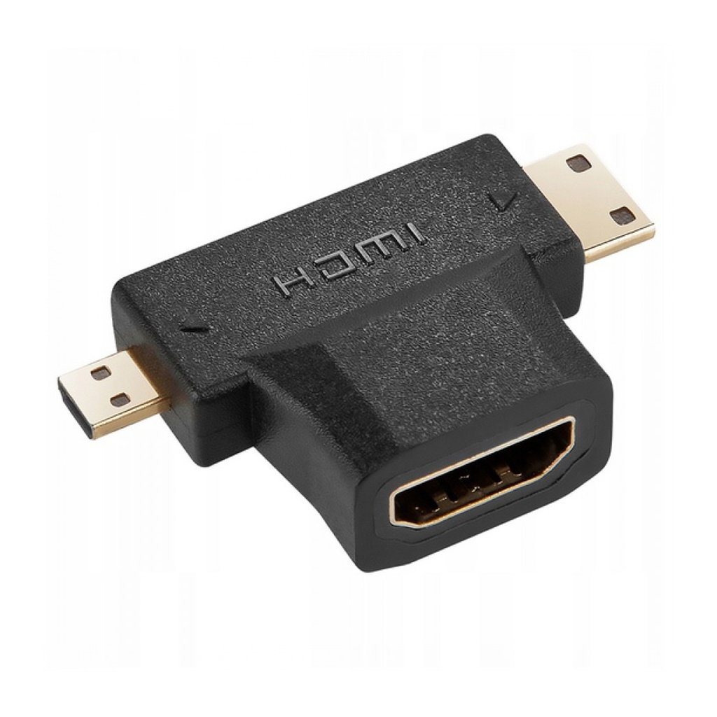 ADAPTADOR HDMI HEMBRA A MINI HDMI AND MICRO HDMI