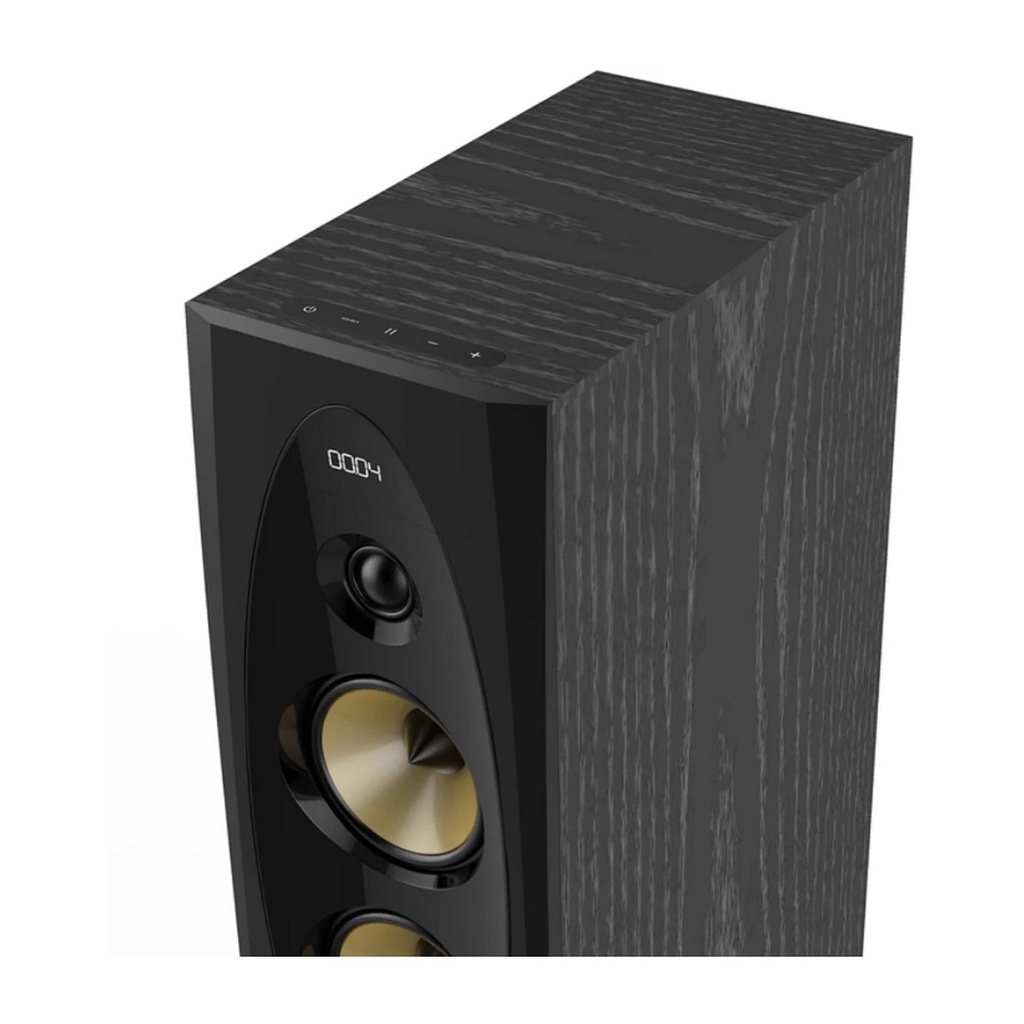 BOCINA ALTAVOZ 2.0 MADERA  T-60X PRO , FM, BLUETOOTH, USB,NFC, 120W, APP CONTROL, F&D .