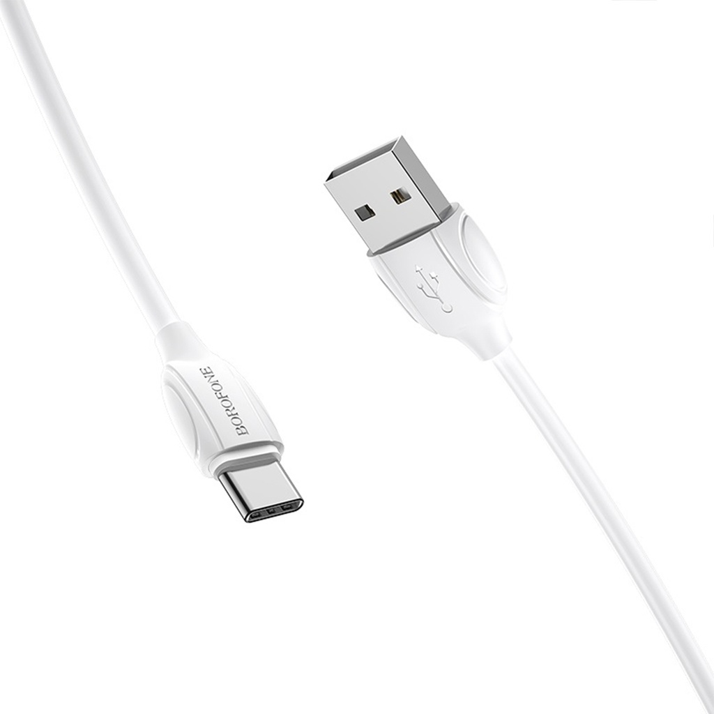 CABLE DE DATOS DE CARGA BX19 BENEFIT PARA TYPE-C,Blanco y Negro, BOROFONE.