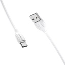 CABLE DE DATOS DE CARGA BX19 BENEFIT PARA TYPE-C,Blanco y Negro, BOROFONE.