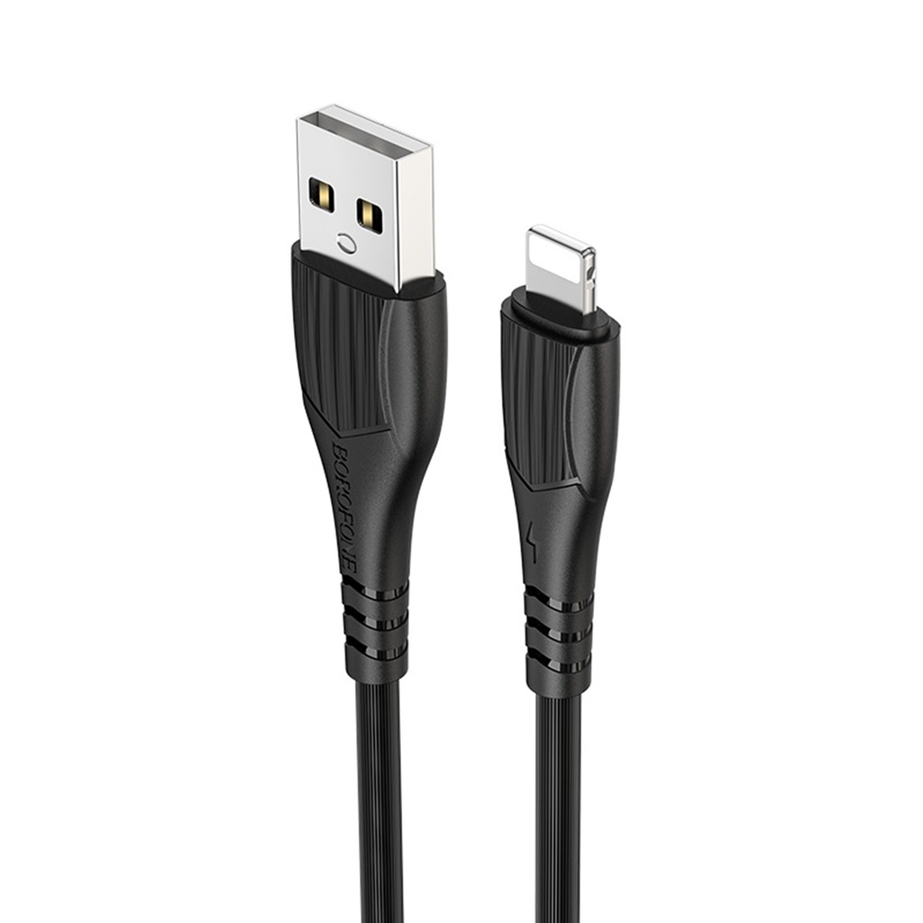 CABLE DE CARGA DE DATOS BX37 WIELDY PARA IP, Blanco y Negro, BOROFONE.