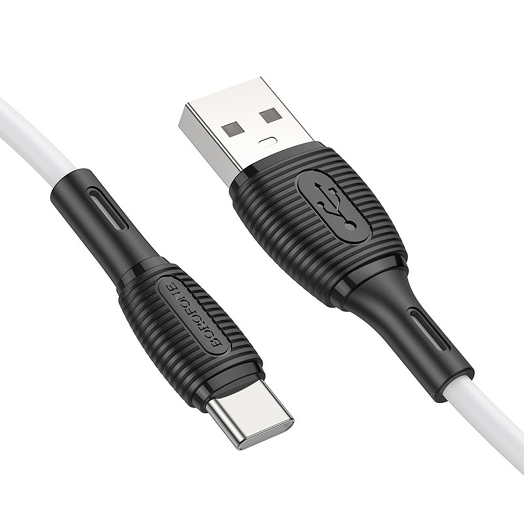 CABLE DE DATOS DE CARGA DE SILICONA BX86 ADVANTAGE PARA TIPO-C, BOROFONE.
