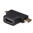 ADAPTADOR HDMI HEMBRA A MINI HDMI AND MICRO HDMI