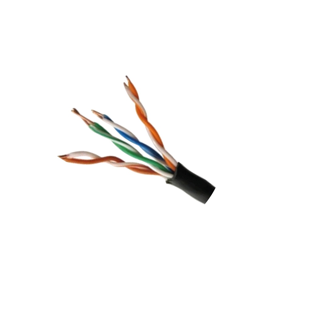 CABLE UTP CAT5E 1000 FT OUTDOOR BLACK 4PAIR, 2PAIR COBRE ​VXEL