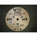CABLE UTP CAT6E 1000 FT 4PAIR, 100% COBRE, OUTDOOR, VXEL