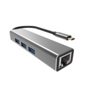 HUB USB TIPO C A USB/RJ45 VCOM