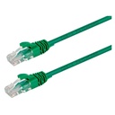 CABLE PATCH CORD CAT5E 10FT 100% ALUMINIO VERDE VCOM