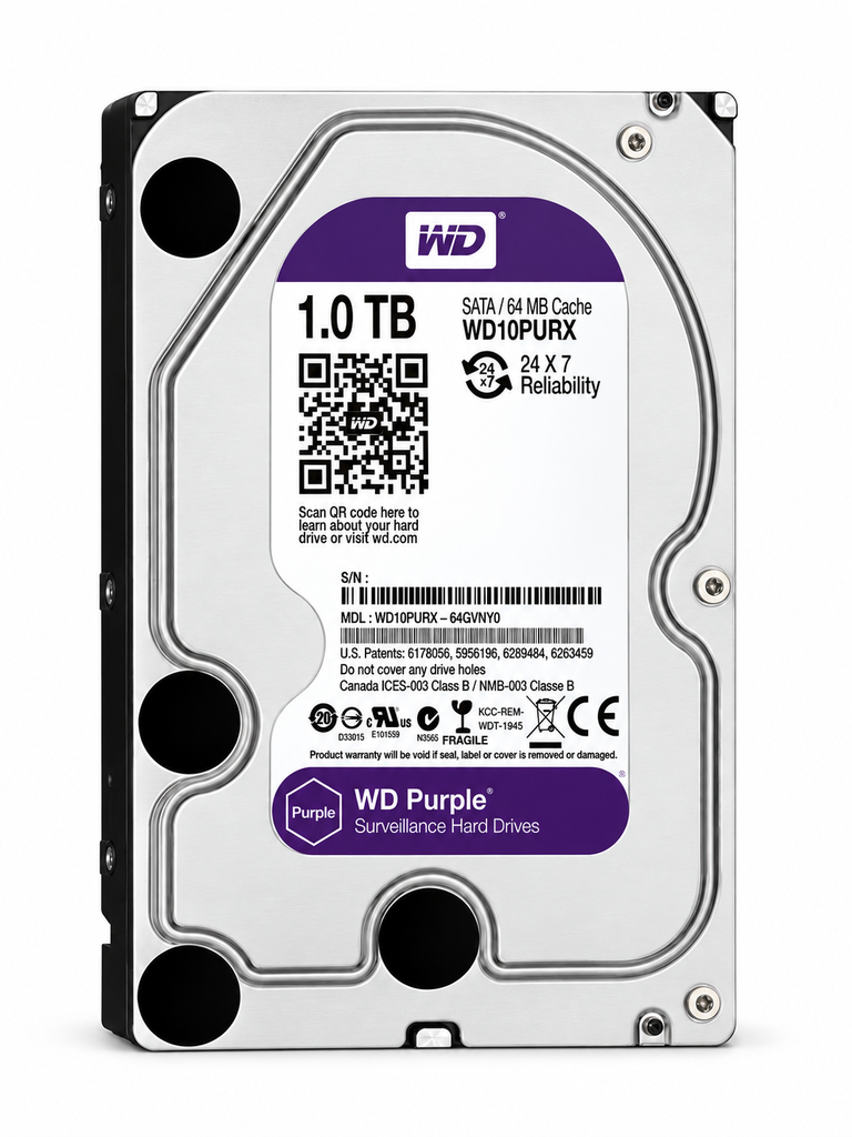 DISCO DURO WD PURPURA DE 1TB REFURBISHED DE 3,5 PULGADAS