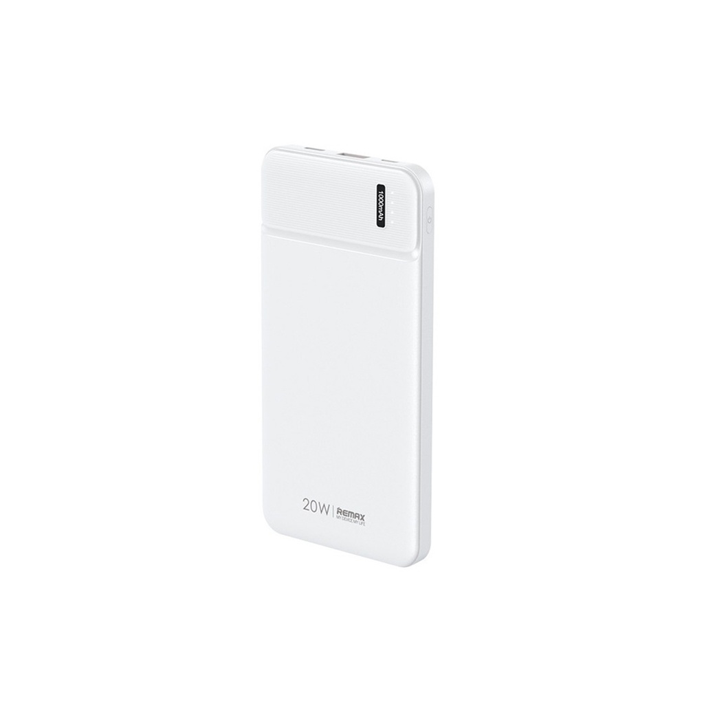 POWER BANK WHITE 10000MAH,QC, SERIE PURA 20W PD+QC,REMAX RPP-287