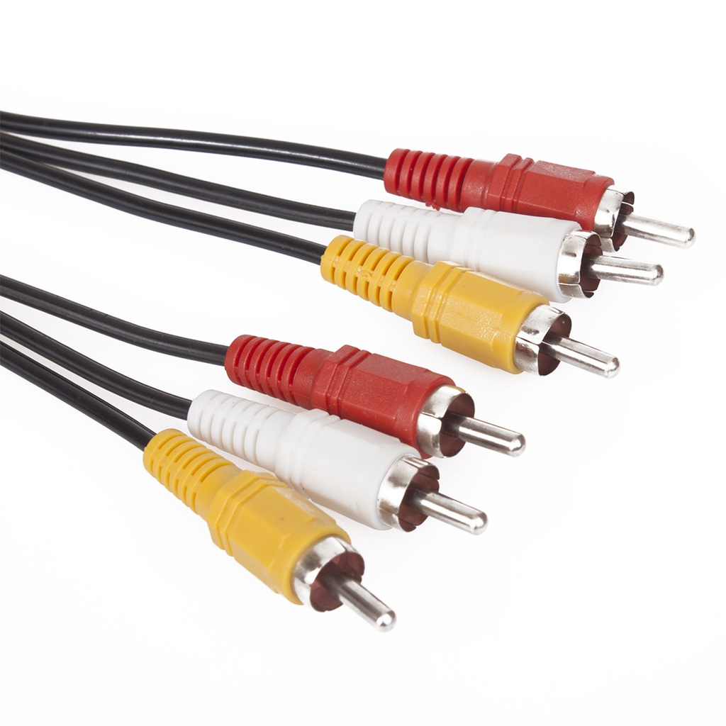 CABLE 3RCA/3RCA 6 PIES TRANSPARENT