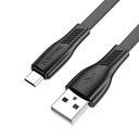 CABLE DE DATOS DE CARGA AUSPICIOSO BX85 PARA MICRO, BLANCO Y NEGRO,BOROFONE.