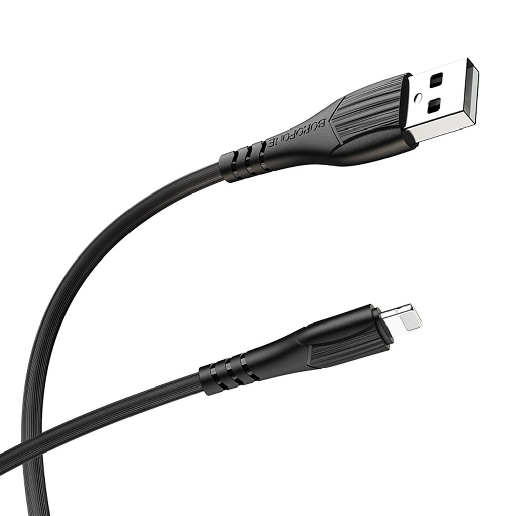 CABLE DE CARGA DE DATOS BX37 WIELDY PARA IP, BLANCO Y NEGRO, BOROFONE.