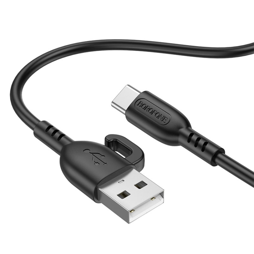 CABLE DE CARGA DE DATOS BX91 TIPO C, BLANCO Y NEGRO, BOROFONE.