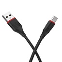 CABLE DE CARGA BX17 PARA TIPO-C,NEGRO Y BLANCO, BOROFONE.