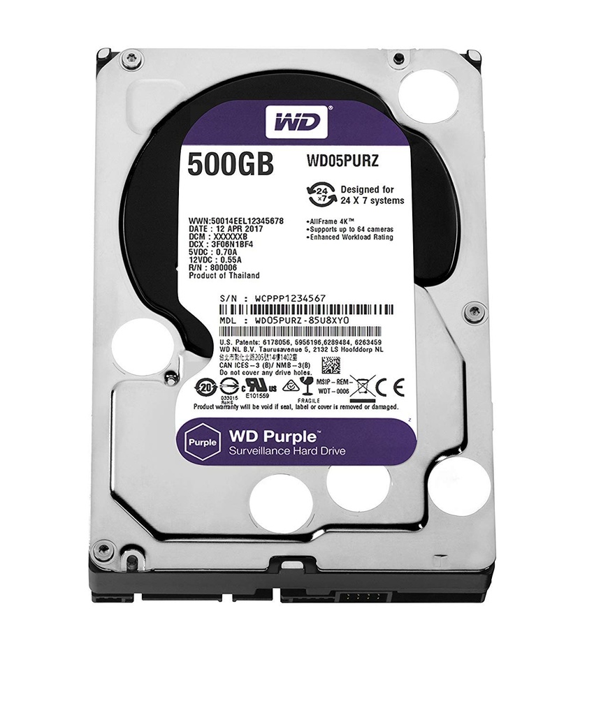 DISCO DURO PURPURA 500GB REFURBISHED HDD3.5