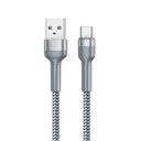 CABLE DE DATOS TYPCE-C 1M ,2.4A USB A USB-C / QC, REMAX RC-124A GRIS.