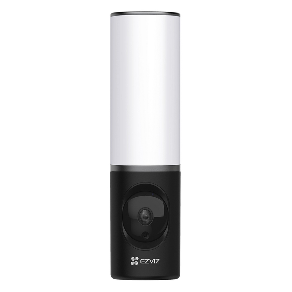 CAMARA INTELIGENTE DE PARED CON LAMPARA 4MP,2.0MM, VISION NOCTURNA A COLOR, LUMINOSIDAD 700 LUMINES, WIFI 2.4 GHZ, 2K,PROTECCION CON AGUA Y POLVO IP65,32 GB , DETECCION IA, EZVIZ.