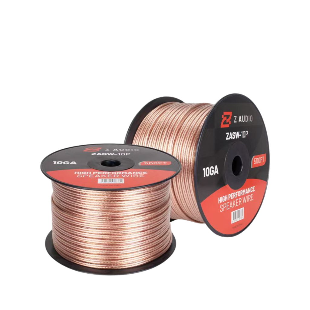 Cable de bocina transparente | Calibre 10GA | Material: CCA (Cobre-Aluminio) | 500 ft