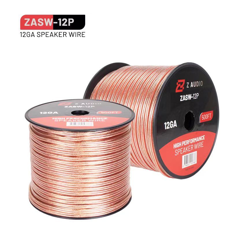 Cable de bocina transparente | Calibre 10GA | Material: CCA (Cobre-Aluminio) | 500 ft