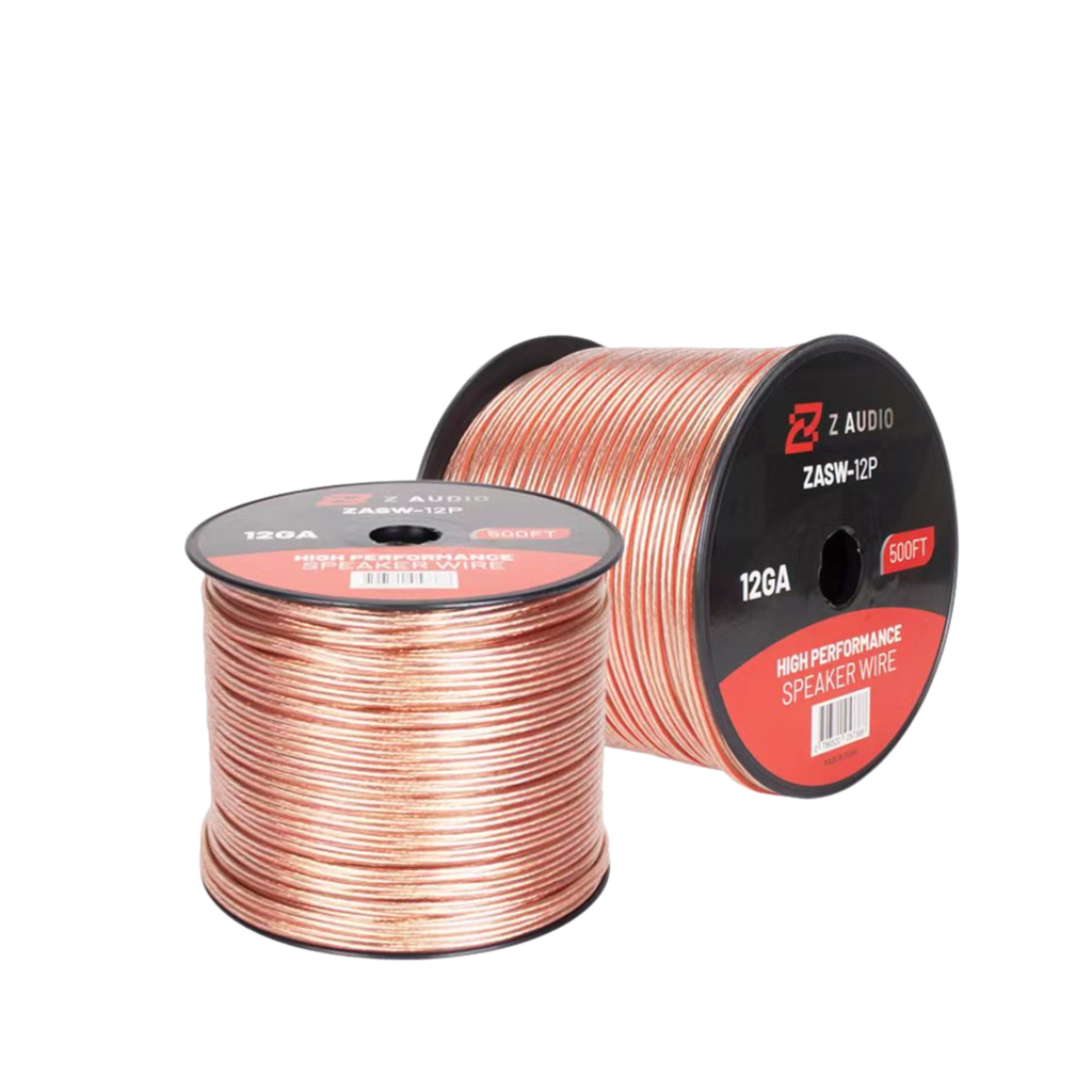 Cable de bocina transparente | Calibre 12GA | Material: CCA (Cobre-Aluminio) | 500 ft