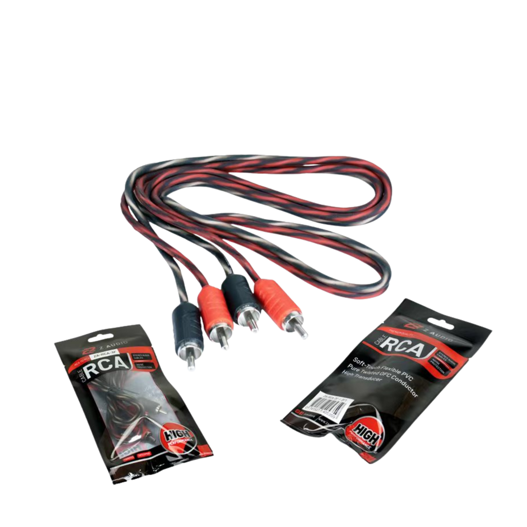 Cable RCA 2 canales | Conductor OFC (Cobre Libre de Oxígeno)| Revestimiento| 3.0 ft | PVC transparente.