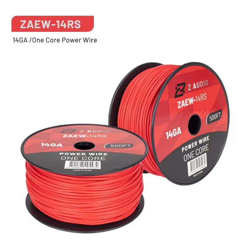 CABLE 14GA | CONDUCTOR CCA (ALUMINIO RECUBIERTO DE COBRE)| REVESTIMIENTO: PVC ROJO |  LONGITUD: 500 PIES.