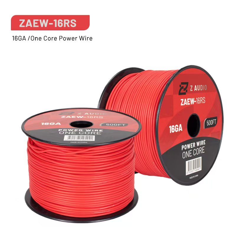 CABLE 16GA | CONDUCTOR CCA (ALUMINIO RECUBIERTO DE COBRE)| REVESTIMIENTO: PVC ROJO |  LONGITUD: 500 PIES.