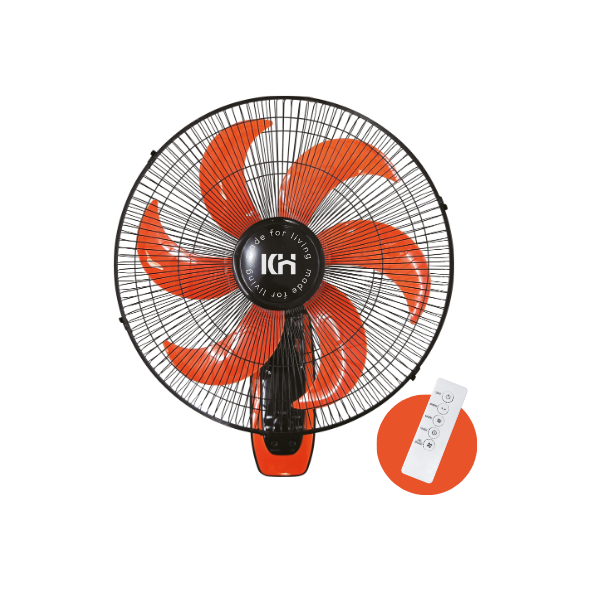 ABANICO DE PARED 18",CONTROL REMOTO110V/60HZ, 3 VELOCIDADES,COBRE, COLOR NARANJA+NEGRO,KOOL.