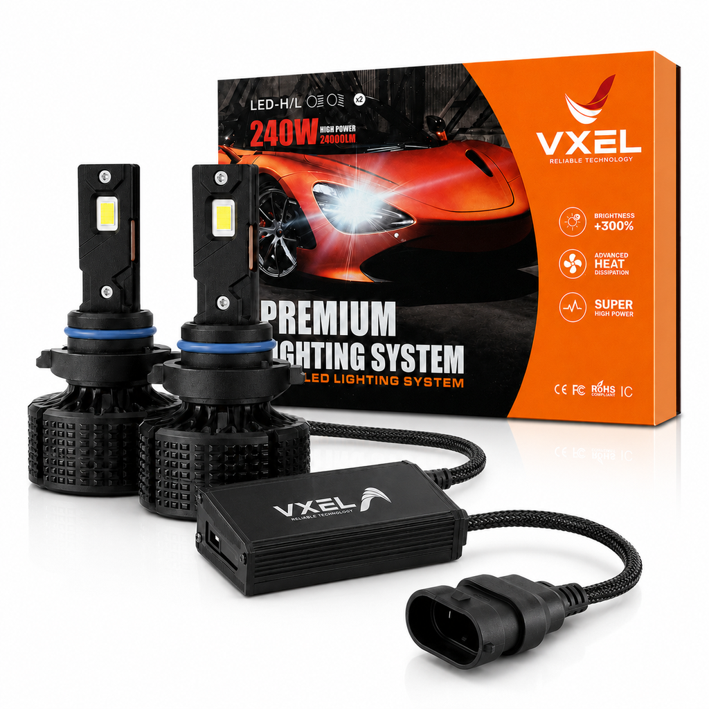 BOMBILLO LED MODELO 9005, 6000K, 240 WATTS, VXEL.