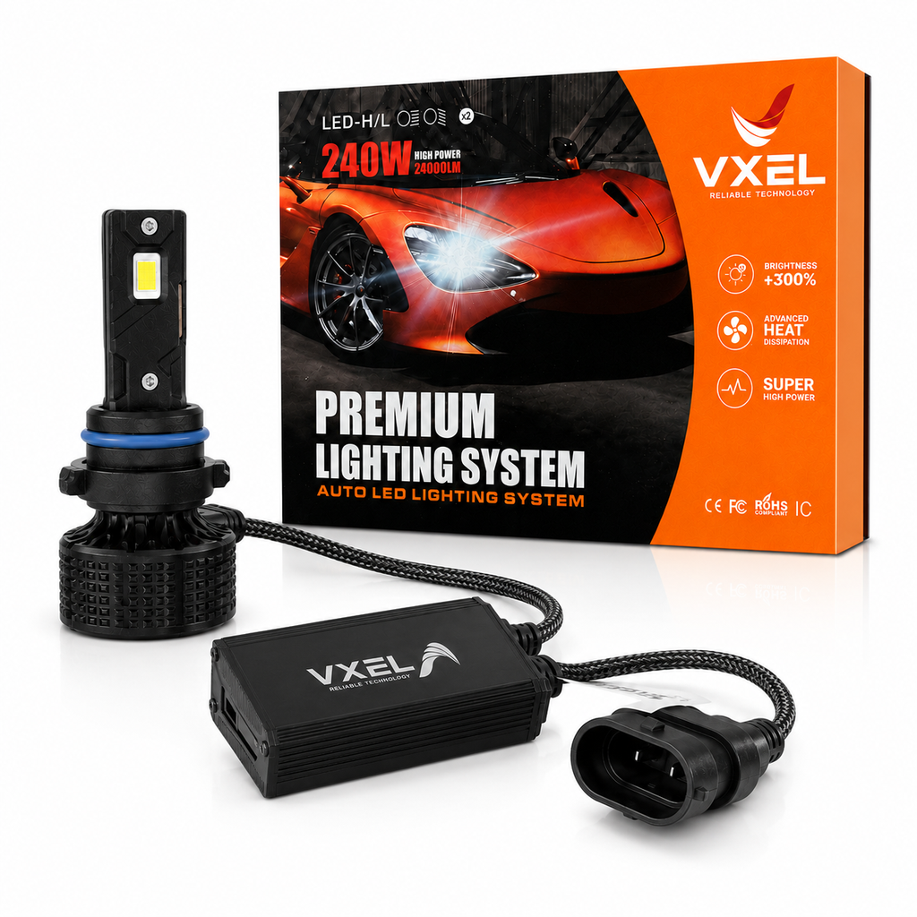 BOMBILLO LED MODELO H11, 6000K, 240 WATTS, VXEL.