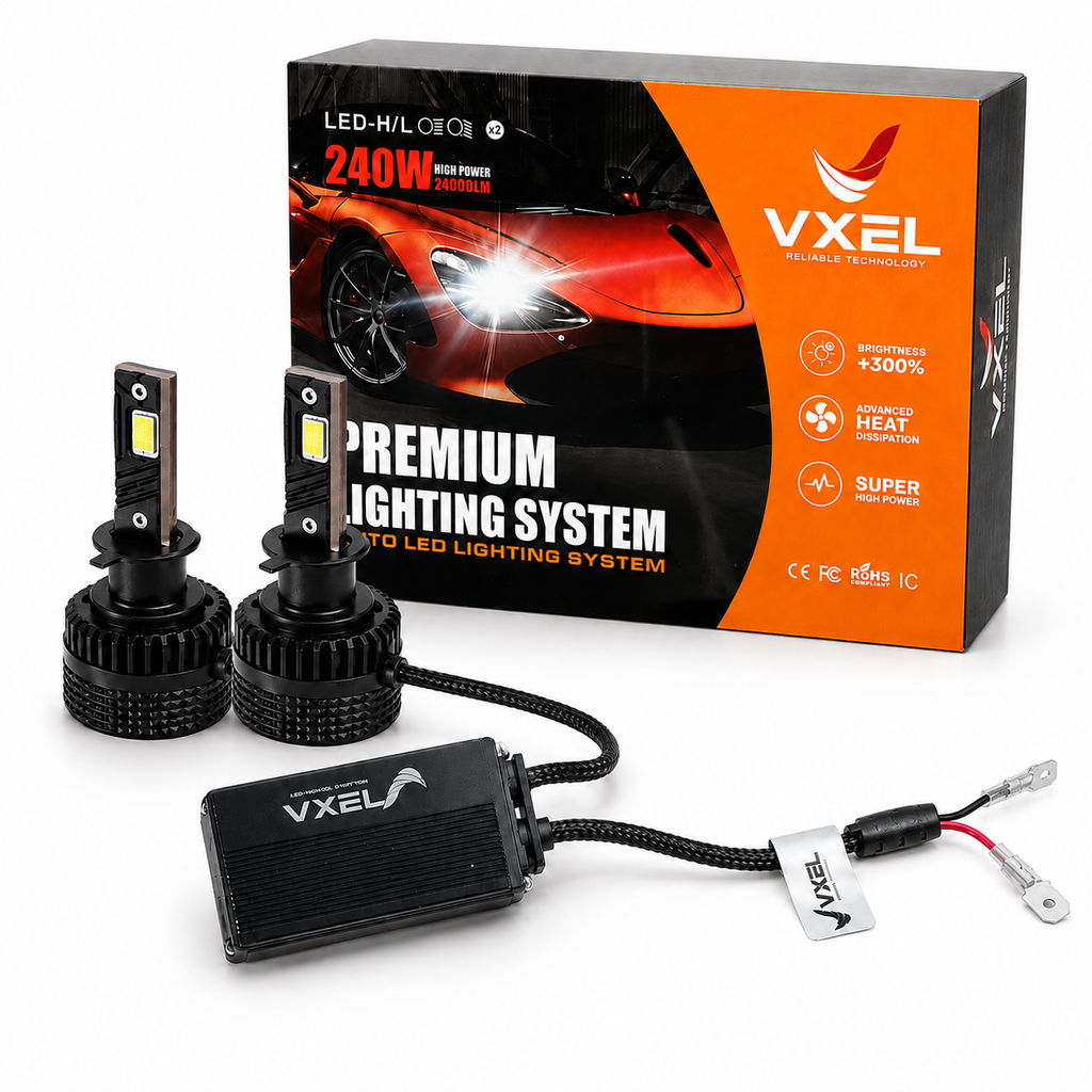 BOMBILLO LED MODELO H1, 6000K, 240 WATTS, VXEL.