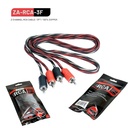 Cable RCA 2 canales | Conductor OFC (Cobre Libre de Oxígeno)| Revestimiento| 3.0 ft | PVC transparente.